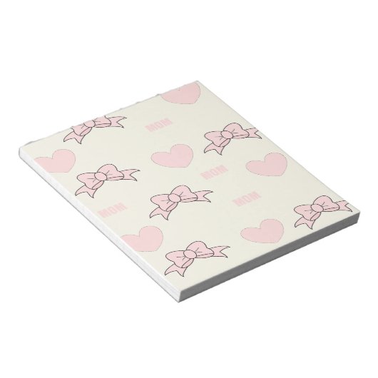 Roze moerpatroon notitieblok (Schuin)