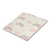 Roze moerpatroon tegeltje (Zijkant)