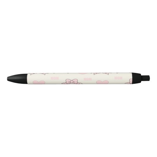 Roze moerpatroon zwarte inkt pen (Voorkant)