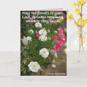 Roze Moge de Bloemen van Uw Liefde bloemen Kaart (Gele Bloem)