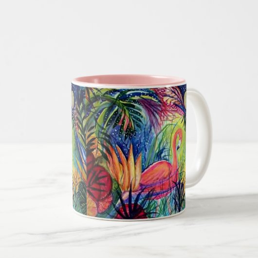 Roze Mok Flamingo (Voorkant rechts)