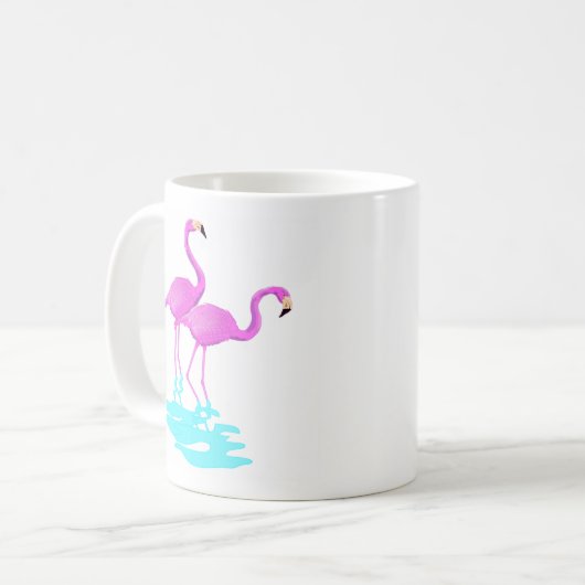 Roze Mok Flamingo (Voorkant links)