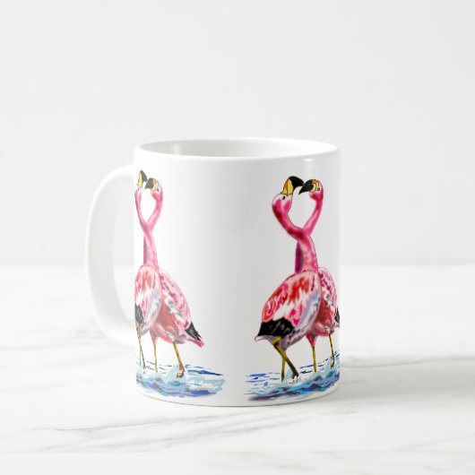 Roze Mok Flamingo (Voorkant links)