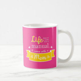 Roze mok met een citaat voor mama
