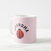 Roze mok met ladybug voor de oma (Voorkant links)