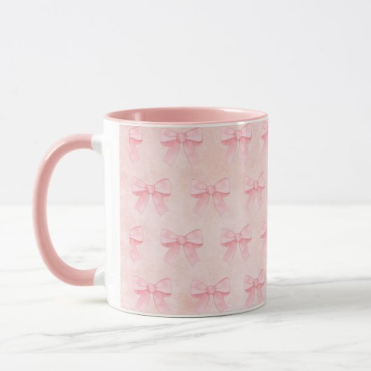 Roze mok met roze strikken (Links)