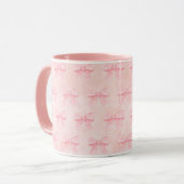 Roze mok met roze strikken (Voorkant links)