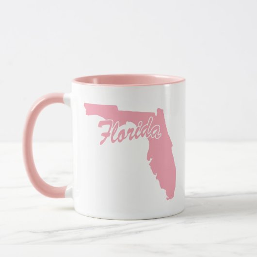 Roze mok met vorm van Florida (Links)