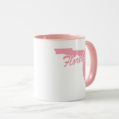 Roze mok met vorm van Florida (Voorkant rechts)