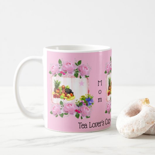 Roze Mok van de Floral Fruit Tea Lover (Met donut)