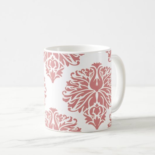 Roze Mok van Elegant Damask Coffee (Voorkant rechts)