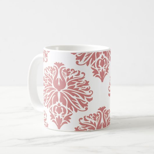 Roze Mok van Elegant Damask Coffee (Voorkant links)