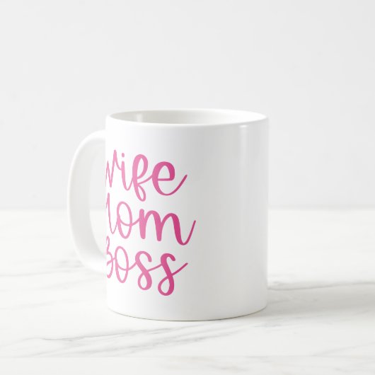 Roze Mok voor mama met vrouw Boss (Voorkant links)