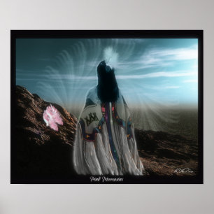 Roze moleculen - 3D Poster