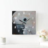 Roze Moluccan Cockatau Parrot Animal Vierkante Klok (Huis)