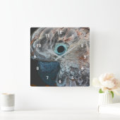 Roze Moluccan Cockatau Parrot Art  Vierkante Klok (Huis)