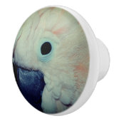 Roze Moluccan Cockatau Parrot dicht Keramische Knop (Rechts)