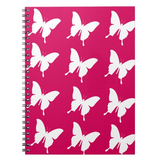 Roze monarchvlinder notitieboek (Voorkant)