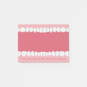 Roze mond met Teeth personalize Post-it Notes