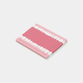 Roze mond met Teth Personalize Post-it Notes (Schuin)