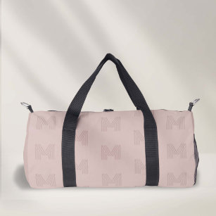 Roze mongram patroon, dans duffel tassen