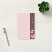 Roze monochromatische bloemen Bloemen Bloemen Post Post-it® Notes (Kantoor)