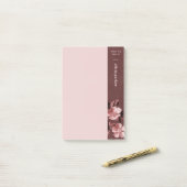 Roze monochromatische bloemen Bloemen Bloemen Post Post-it® Notes (Op bureau)