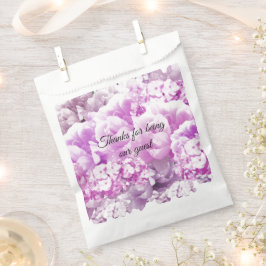 Roze monochrome bloemboeket favoriet tas bedankzakje