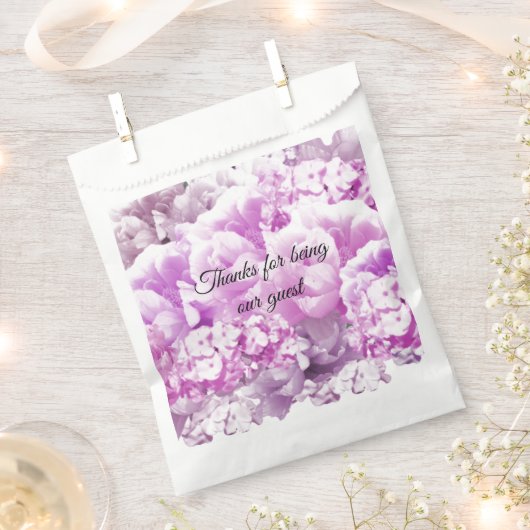 Roze monochrome bloemboeket favoriet tas bedankzakje (Geknipt)