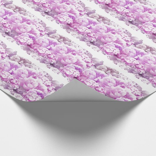 Roze monochrome druppelpapier cadeaupapier (Hoek)