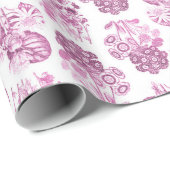Roze monochrome druppelpapier cadeaupapier (Rol Hoek)