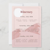 Roze monochrome Scottsdale Bachelorette-uitnodigin Kaart (Achterkant)