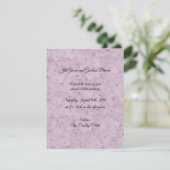 Roze Monochroom Hydrangea Huwelijksuitnodiging Kaart (Staand voorkant)