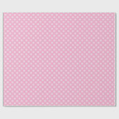 Roze monochroom polka stippenpatroon cadeaupapier (Vlak)