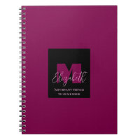 Roze Monogram Aangepaste Naam Polka Dots Geometris