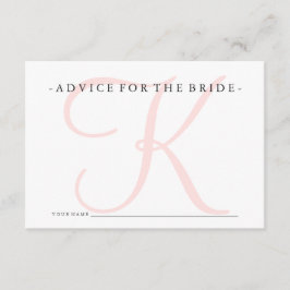 Roze monogram advies voor het spel met de bride Sh