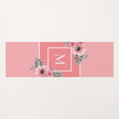 Roze monogram Beste mama ooit Gepersonaliseerd Yog Yogamat (Achterkant (horizontaal))