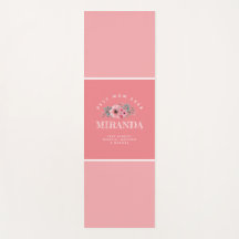 Roze monogram Beste mama ooit Gepersonaliseerd Yog