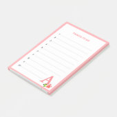 Roze Monogram & Bloem Dingen Om Te Doen Post-it® Notes (Schuin)