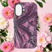 Roze monogram bloemen abstract stijlvol elegant Case-Mate iPhone case