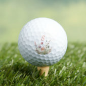 Roze Monogram Bloemen Wildbloem Golfballen (Insitu Shirt)