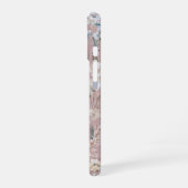 Roze Monogram Bloemendesign  iPhone 16 Hoesje (Linkerkant)