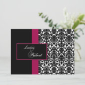 Roze monogram bruiloft Hartelijk dank Bedankkaart (Staand voorkant)