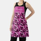 Roze monogram camouflage schort (Insitu)