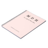 Roze Monogram Dagboek Notitieboek (Linkerzijde)