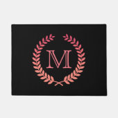 Roze monogram deurmat (Voorkant)