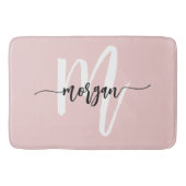 Roze Monogram Dorm Room van het meisje Badmat (Voorkant)