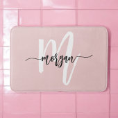 Roze Monogram Dorm Room van het meisje Badmat
