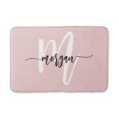 Roze Monogram Dorm Room van het meisje Badmat (Voorkant)