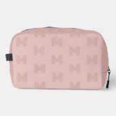 Roze monogram Eenvoudig Modern, Vrouwen Toilettasje (Voorkant)